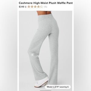 Alo Cashmere High-Waist Plush Waffle Pant S
